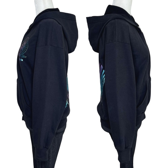 Disney Parks Hoodie DCA World of Color Zip Up Hooded Sweatshirt Black Junior XL - Picture 12 of 14